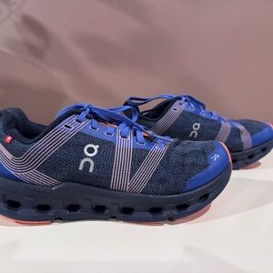 On Running Women's Navy and Purple Sneakers